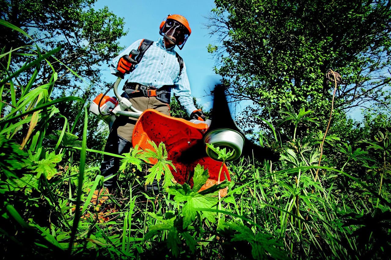 garden, grass cutter, gardening, nature, grass, man, outdoors, person, tools, gardener, green grass