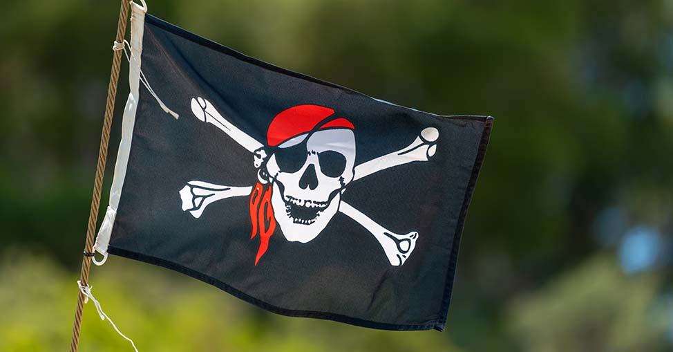 4x mini Flagge PIRAT Piratenflagge Piratenfahne Neu 